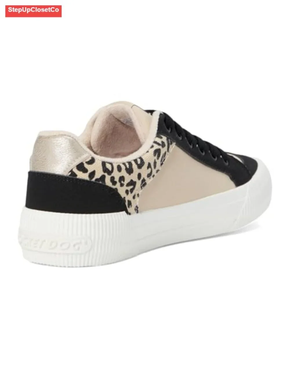Women's Platform Sneakers, PU Suede Leopard, Plush Foam Insole, 1.3 Inch Heel